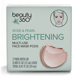Beauty 360 Rose & Pearl Brightening Multi-Use Face Mask Pods, 2CT
